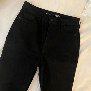 Black Bootlegged Jeans with Open Sided Bootleg